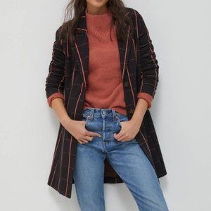 Avec Les Filles SIGRID LONGLINE PLAID BLAZER - Medium